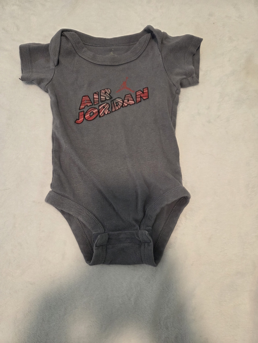 Air Jordan Grey Baby One-Piece Bodysuit